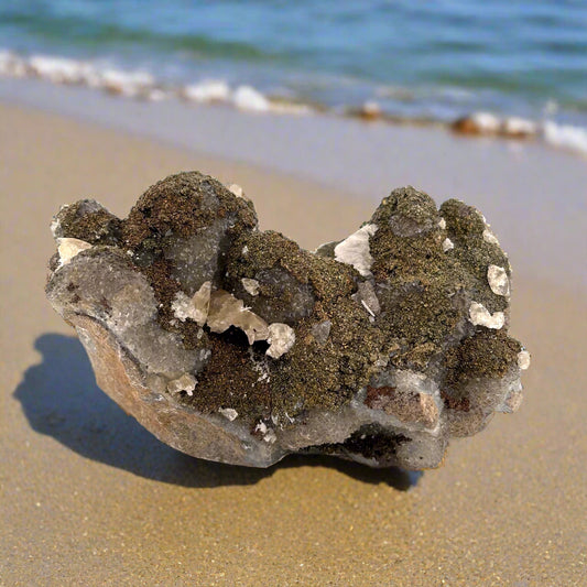 Iridescent Marcasite, Dolomite, & Calcite Specimen, 746.5gr, Montana, USA