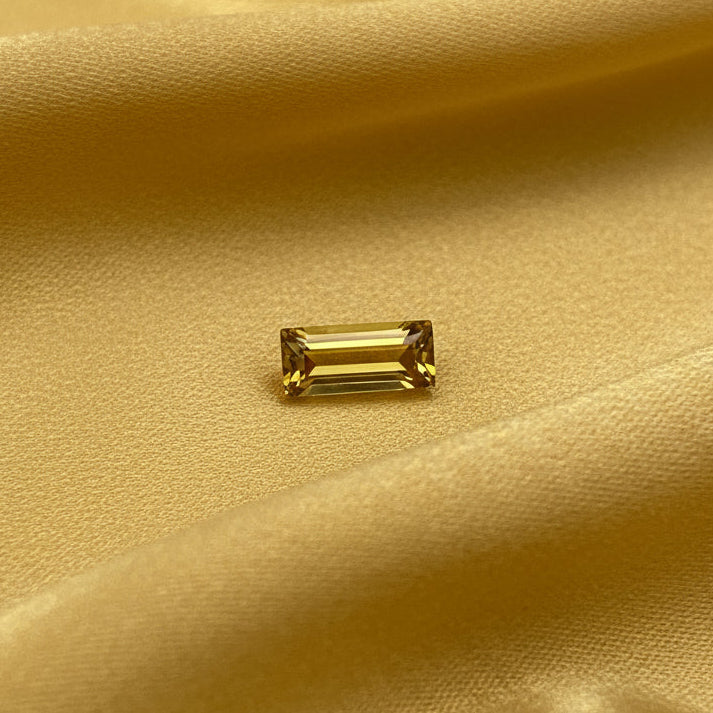 Yellow / Green Tourmaline, Emerald Cut 11x5mm, 1.90ct, Brazil