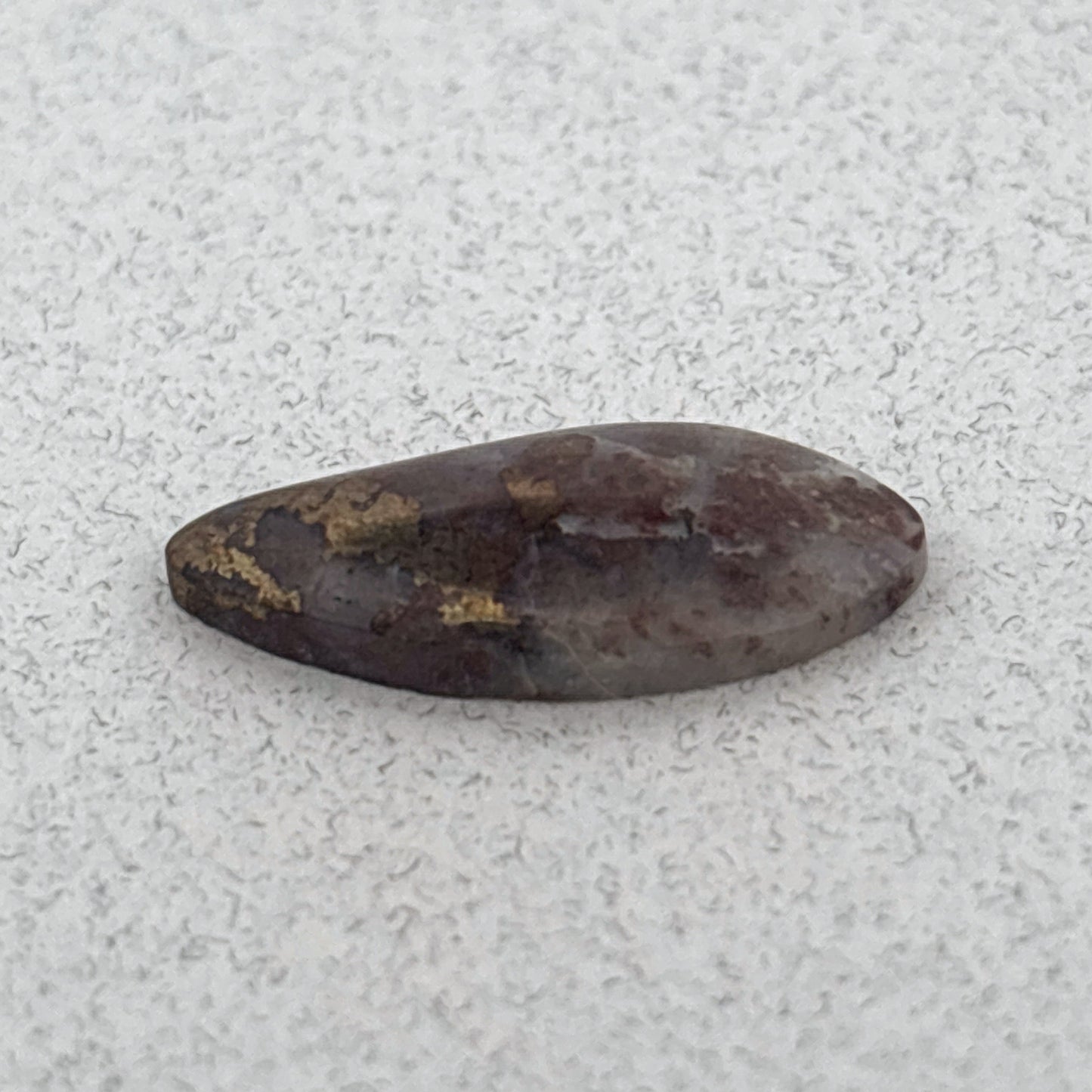 Mohawkite & Copper Replacement Agate Cabochon, 4.24ct 19x8x3mm