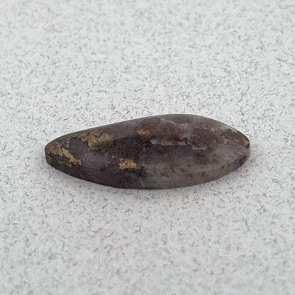 Mohawkite & Copper Replacement Agate Cabochon, 4.24ct 19x8x3mm