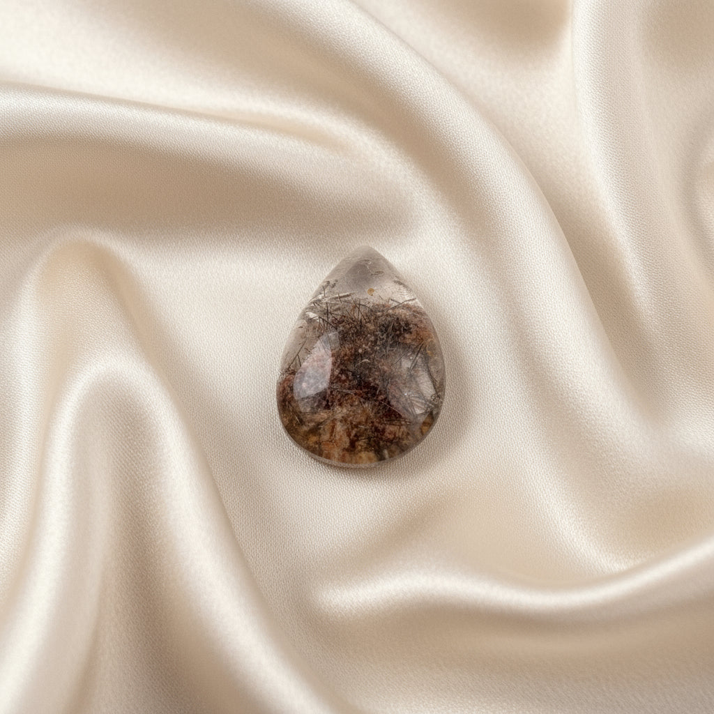 Lodalite Cabocheon, 47.3ct, Pear Shape, 33x20mm, Brazil