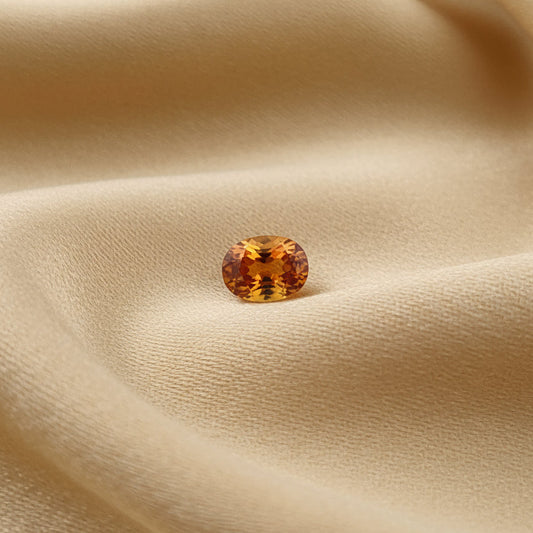 Natural Orange Sapphire, 1.88ct, 8.15x7.3x4.26mm, Africa