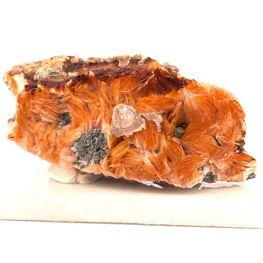 Calcite & Barite, Morocco, 273.4gr, on Marble Base