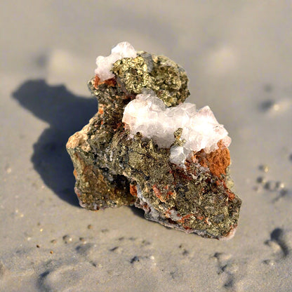 Pyrite & Quartz with Iron Staining, Morocco, 5x4x4.5cm, 83gr