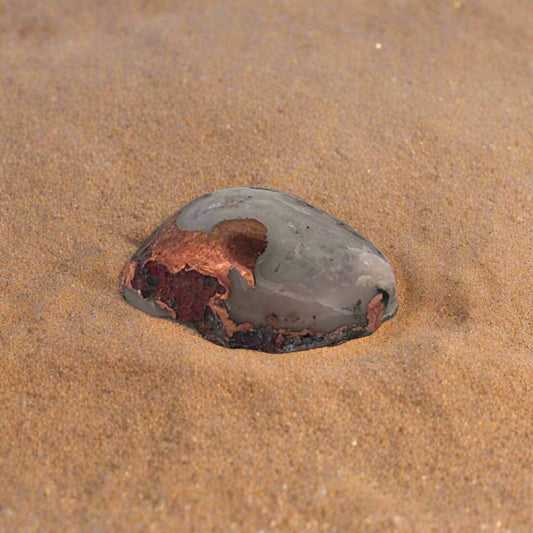 Free Form Copper Replacement Agate Cabochon, 9.77ct 18x11x6mm