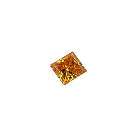 Certified Lab Grown Diamond, 1.58ct, Vivid Orange, SI1, Princess Cut
