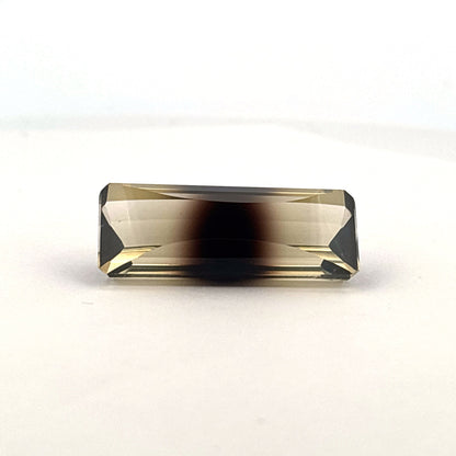 Citrine / Smokey Quartz Bi-Color, Emerald Cut, 34.5x14.25mm, 8.18gr