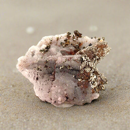 Pyrite on Quartz from Morocco, 7x5x3.5cm, 111gr