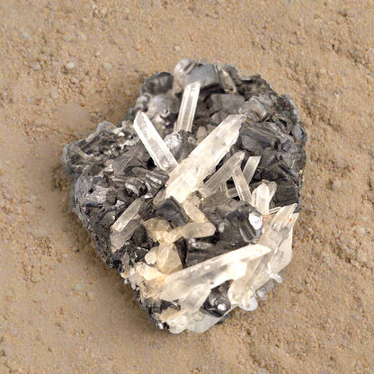 Quartz Crystals on Galena, Manchan Mine, Bulgaria, 203.59g