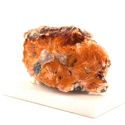 Calcite & Barite, Morocco, 273.4gr, on Marble Base