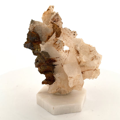 Chalcopyrite on Calcite, Madan Mine, Bulgaria, 9x6x8cm