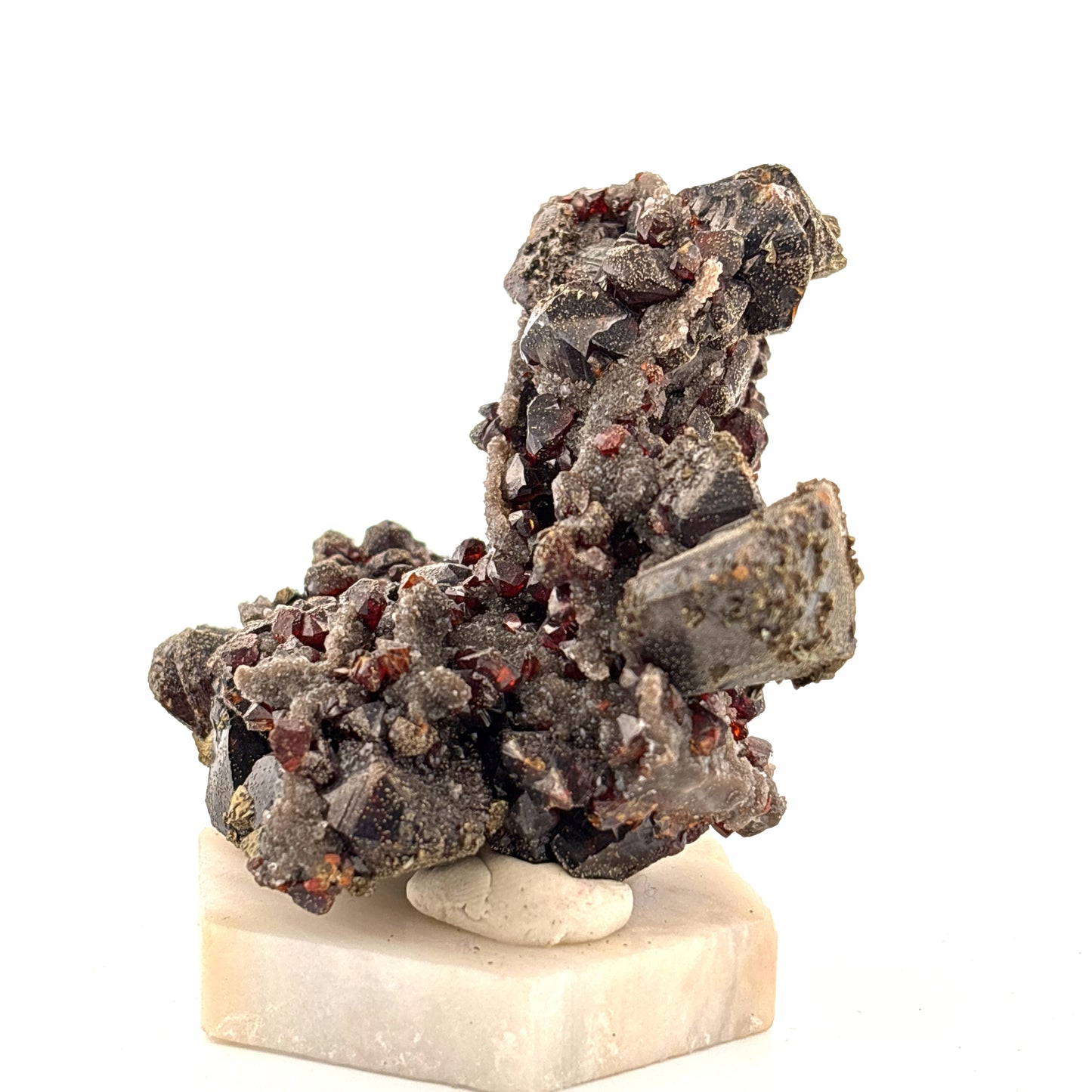 Sphalerite, Marcasite, & Quartz Druze, Tri-State Area, USA