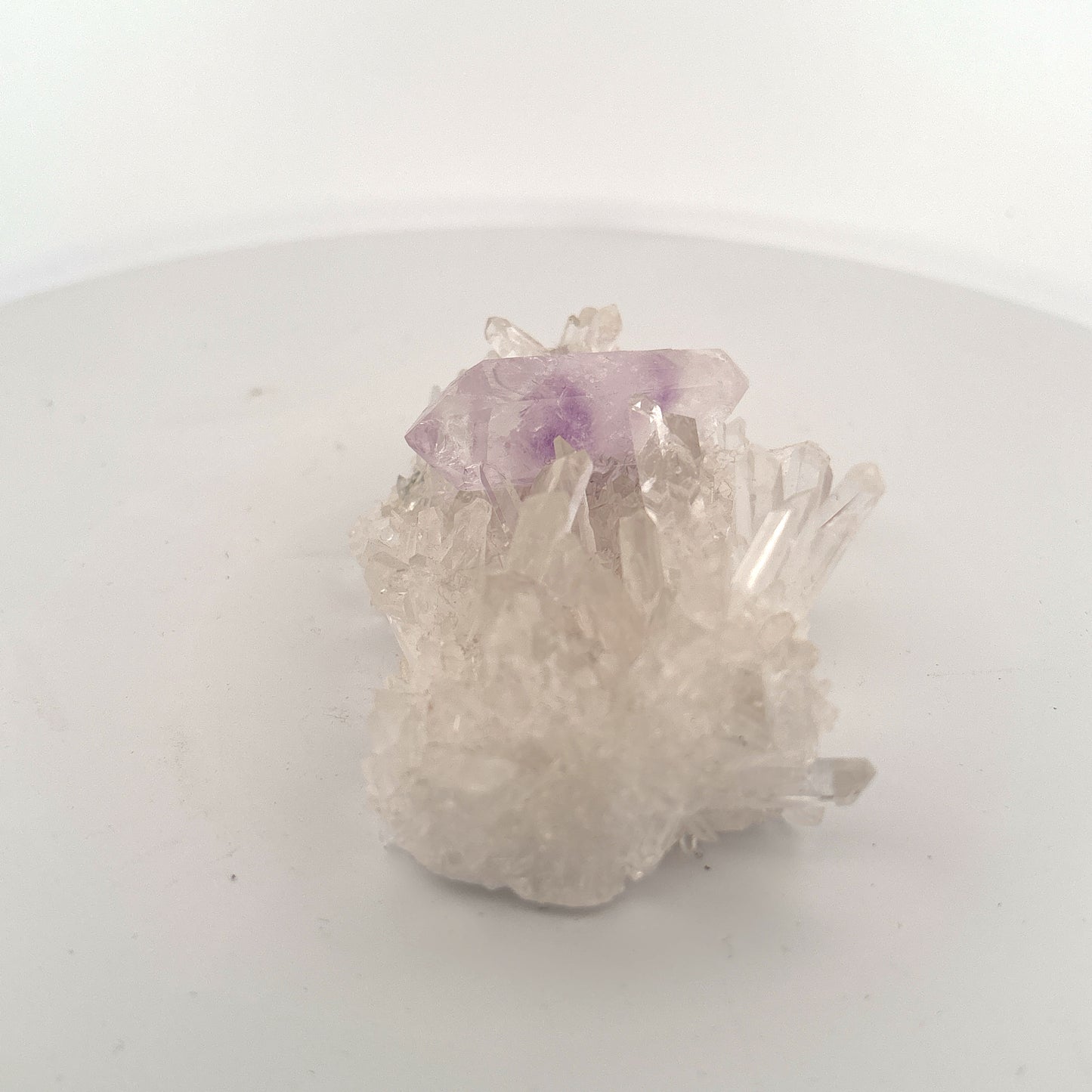 Quartz plate with Doubly Terminated Amethyst Specimen, Brazil, 93.65gr
