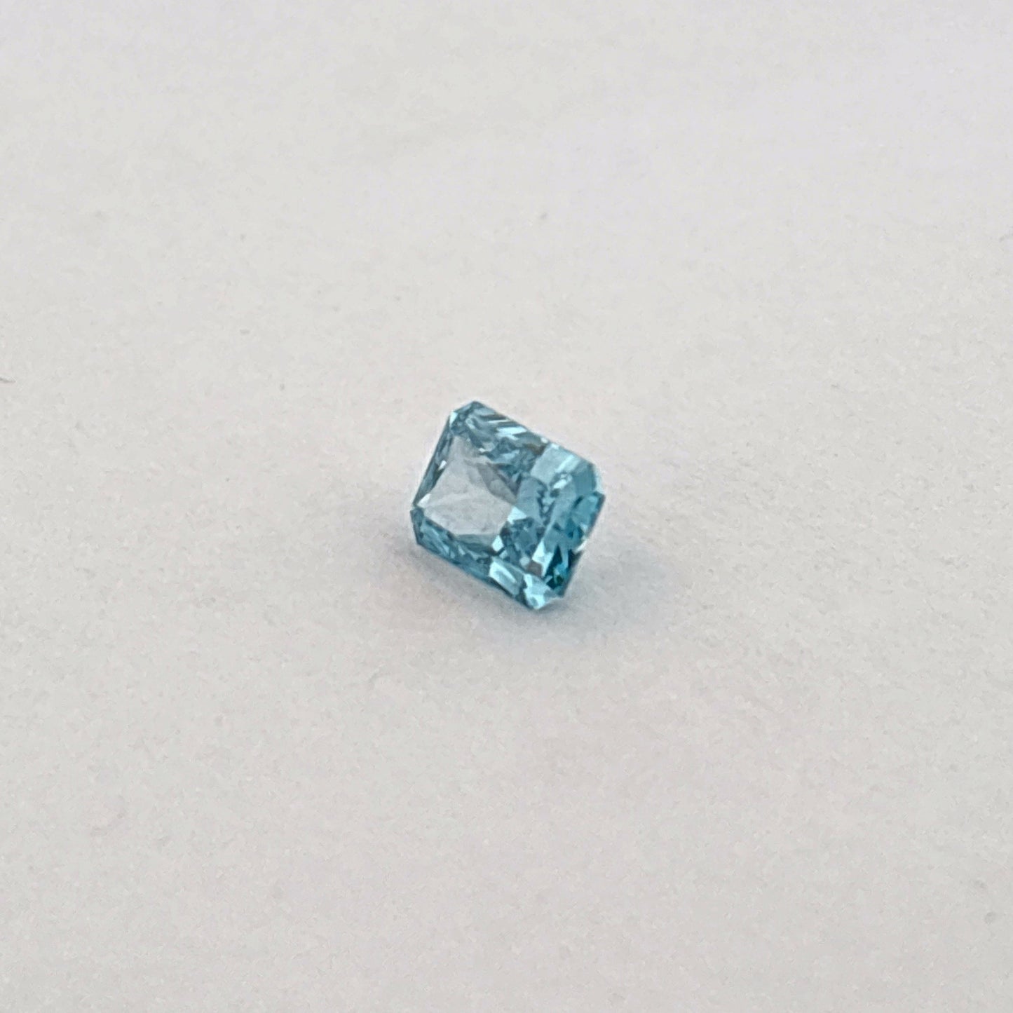 Certified Lab Grown Diamond, 1.07ct, VS2, Vibrant Blue, Emerald Cut