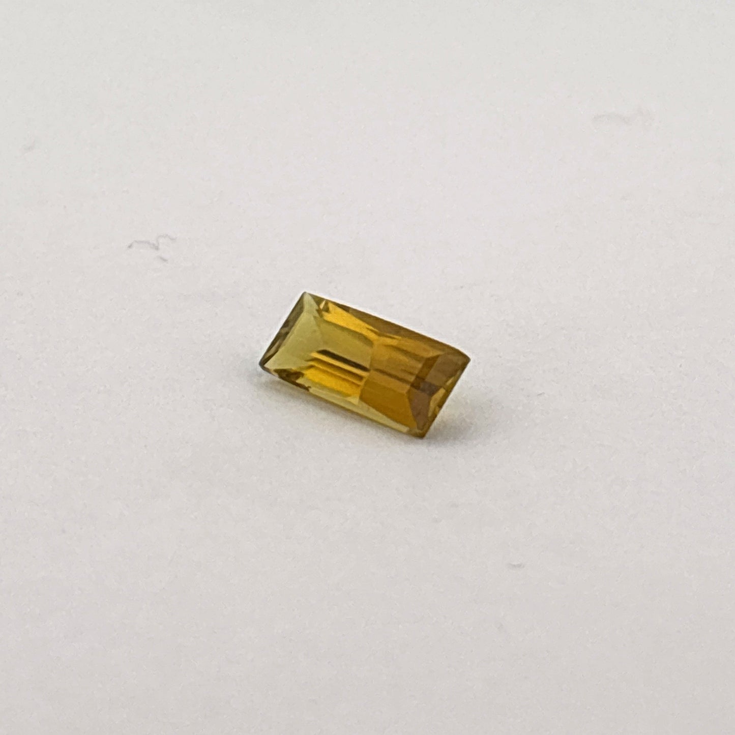 Yellow / Green Tourmaline, Emerald Cut 11x5mm, 1.90ct, Brazil
