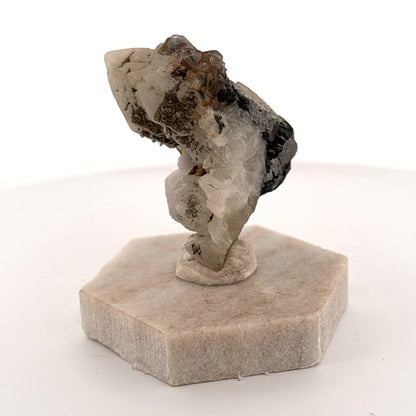 Scepter Quartz, Fluorite, & Hematite Specimen - Brazil 46.9gr
