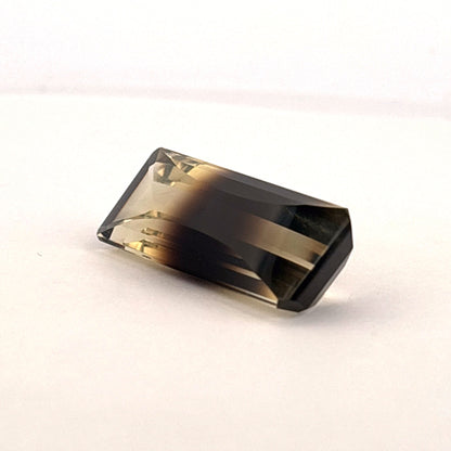 Citrine / Smokey Quartz Bi-Color, Emerald Cut, 34.5x14.25mm, 8.18gr