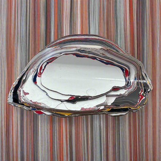 Historical Fordite Cutting Rough, 70gr, 4.5x10.5cm, Michigan, USA
