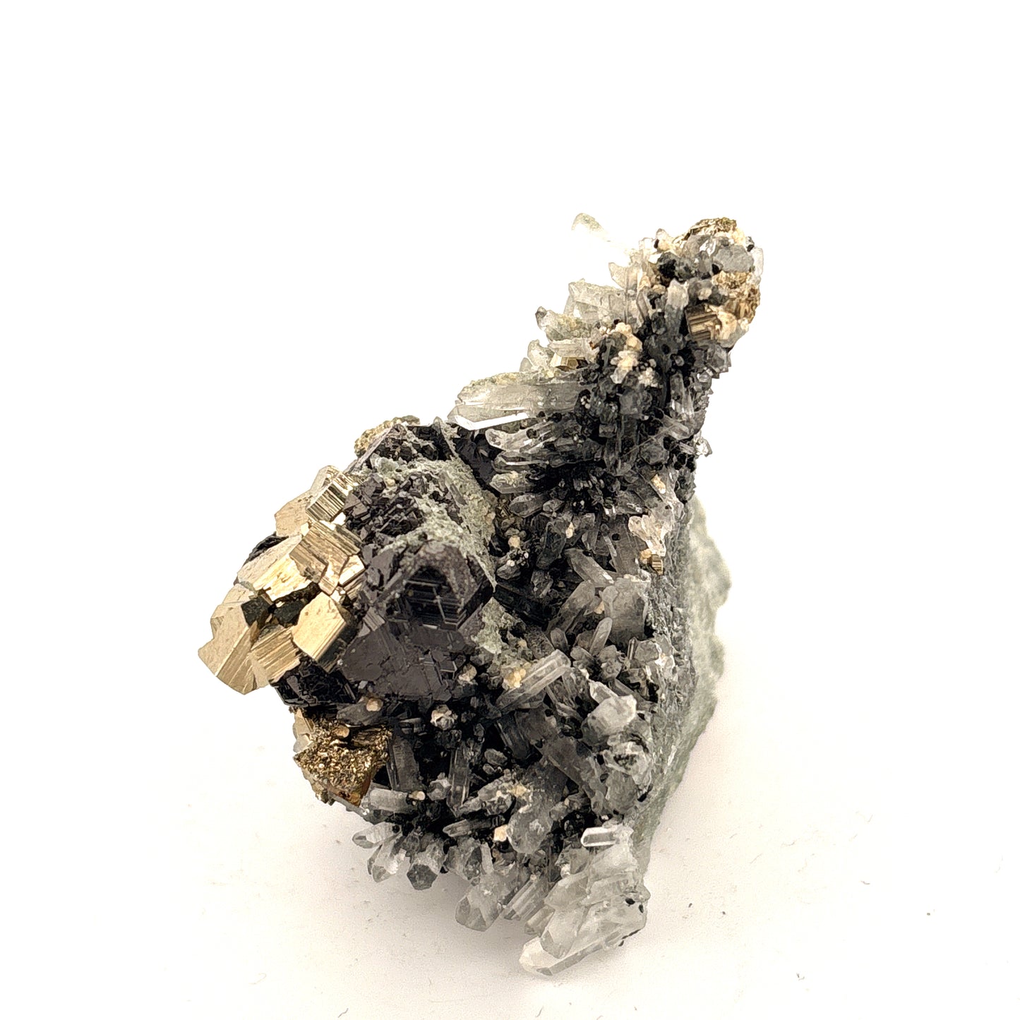 Quartz, Pyrite, & Sphalerite Specimen, Bulgaria, 59.5gr
