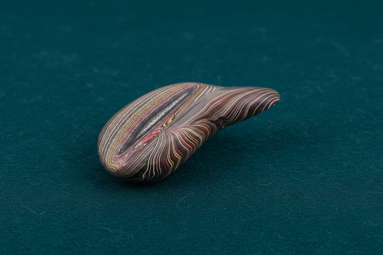 Corvettite Free From, 45.97ct, 53x22x10mm "Fordite" Bowling Green, KY, USA