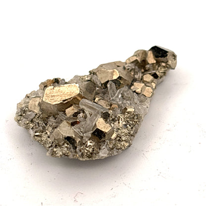 Pyrite & Quartz Specimen, Brazil, 6.56gr, 31x21x13mm
