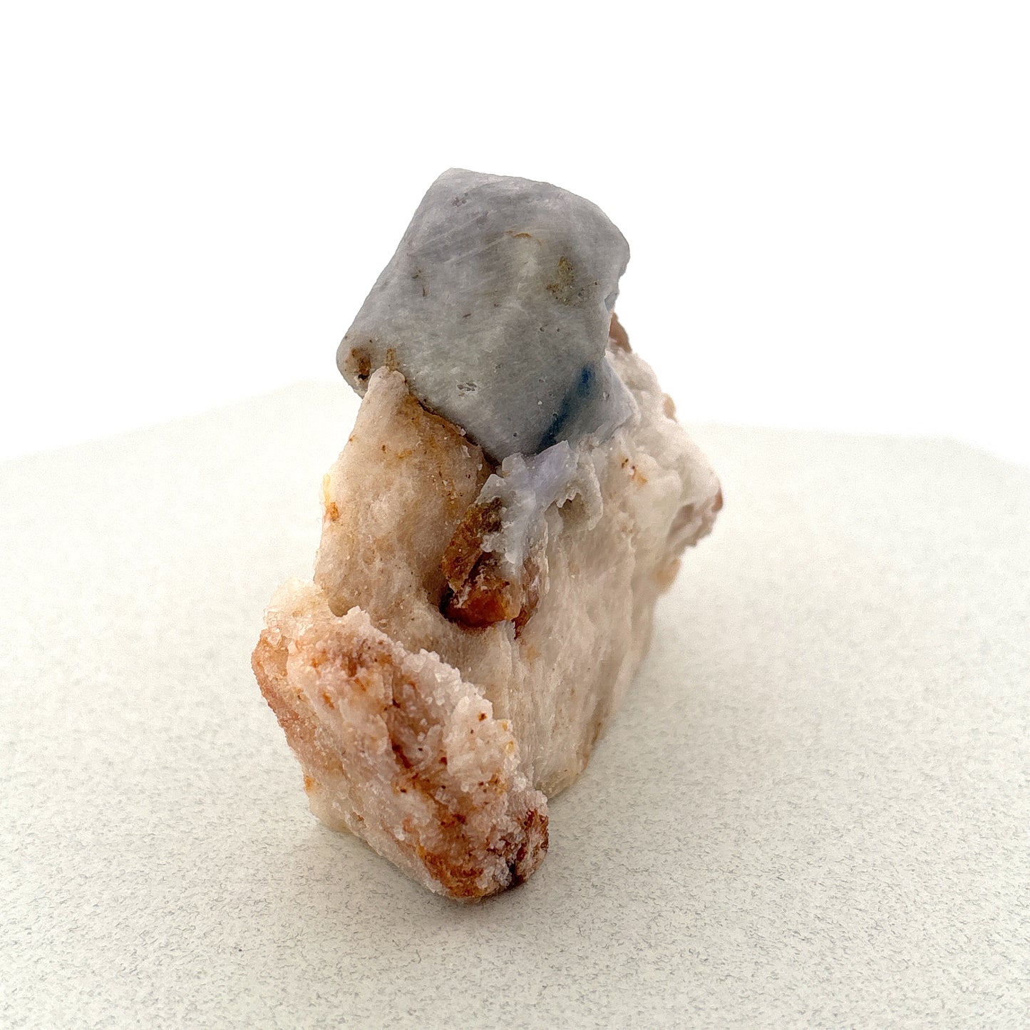 Fluorescent Hackmanite & Calcite on Quartz, 159.06gr, Pakistan