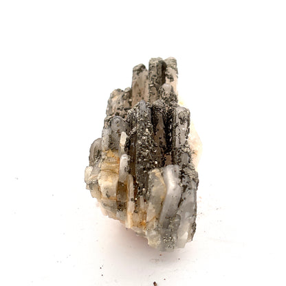 Pyrite on Calcite, Morocco, 7x4x3cm, 132gr