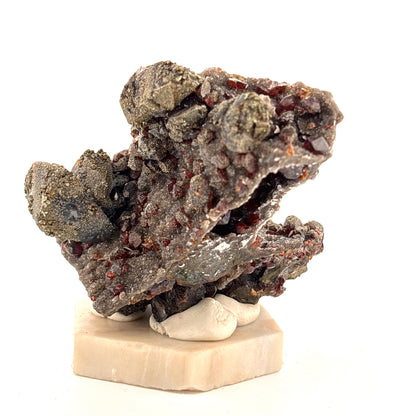 Sphalerite, Marcasite, & Quartz Druze, Tri-State Area, USA