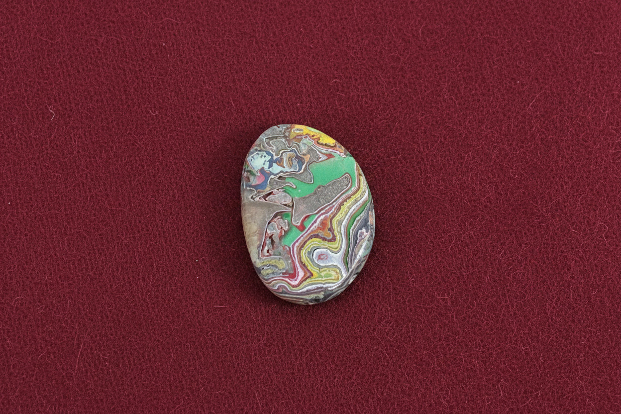 Cadilite, Cadilac Ranch "Fordite" Free From Cabocheon, Amarillo, Texas, 10.75ct 32x20x4mm