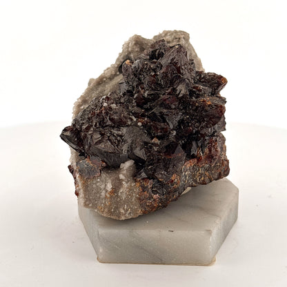 Sphalerite & Quartz on Marble Base, MO, USA, 140.95gr