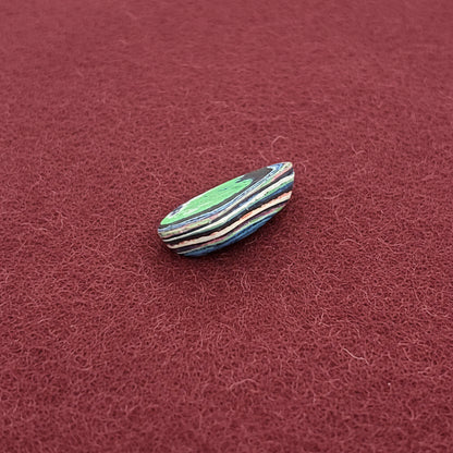 Funkrite Free From Cabocheon “Fordite” Galveston, TX, 29x15x8mm, 14.43ct - Highly Fluorescent