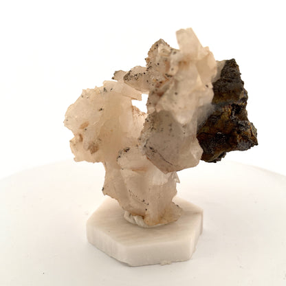 Chalcopyrite on Calcite, Madan Mine, Bulgaria, 9x6x8cm