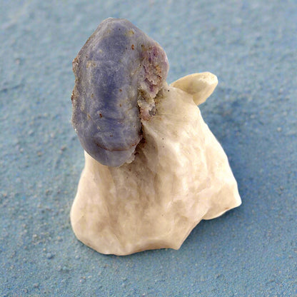 Fluorescent Hackmanite & Calcite on Quartz, Pakistan, 149.58gr