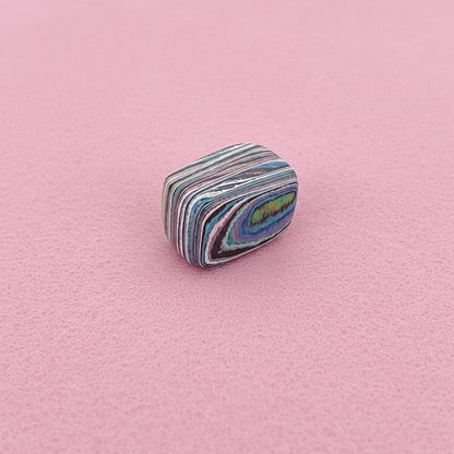 Funkrite Free From Cabocheon “Fordite” Galveston, TX, 21x17x14mm, 30.49ct - Highly Fluorescent