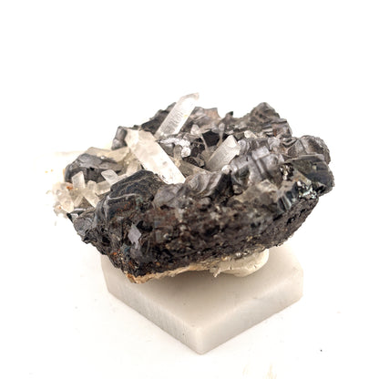 Quartz Crystals on Galena, Manchan Mine, Bulgaria, 203.59g