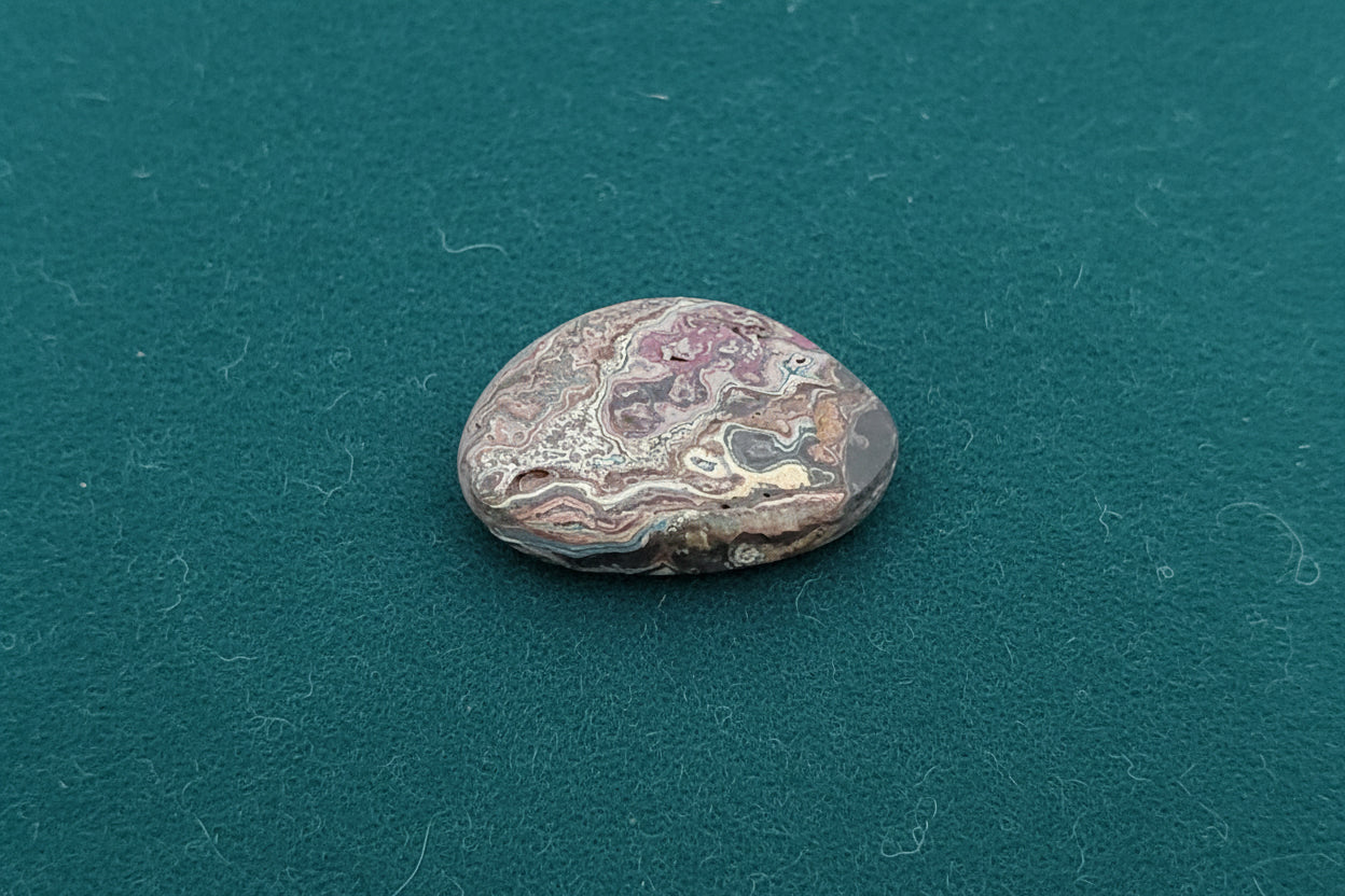 Cadilite, Cadilac Ranch "Fordite" Free From Cabocheon, Amarillo, Texas, 13.56ct 31x27x3mm