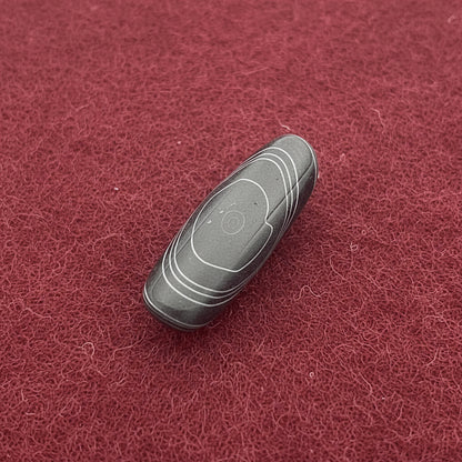 Black Sheen Dodge "Fordite" Caboceon, Sterling Heights Plant, Michigan, 36x13x10mm, 17.31ct