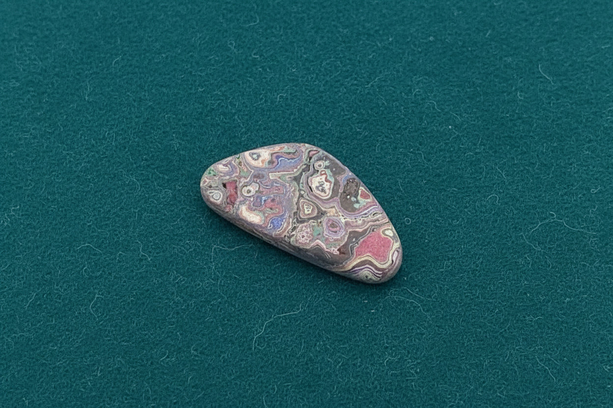 Cadilite, Cadilac Ranch "Fordite" Free From Cabocheon, Amarillo, Texas, 10.5ct 35x17x4mm
