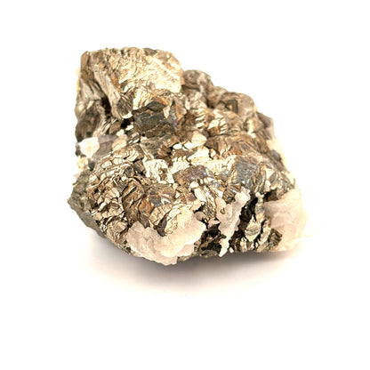 Pyrite on Calcite, Trepca, Kosovo 6x5x3cm