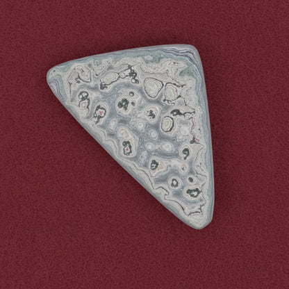 Heil Garbage Truck Fordite Free Form Caboceon, Heil (Milwaukee, WI) 42x25x5mm, 21.99ct