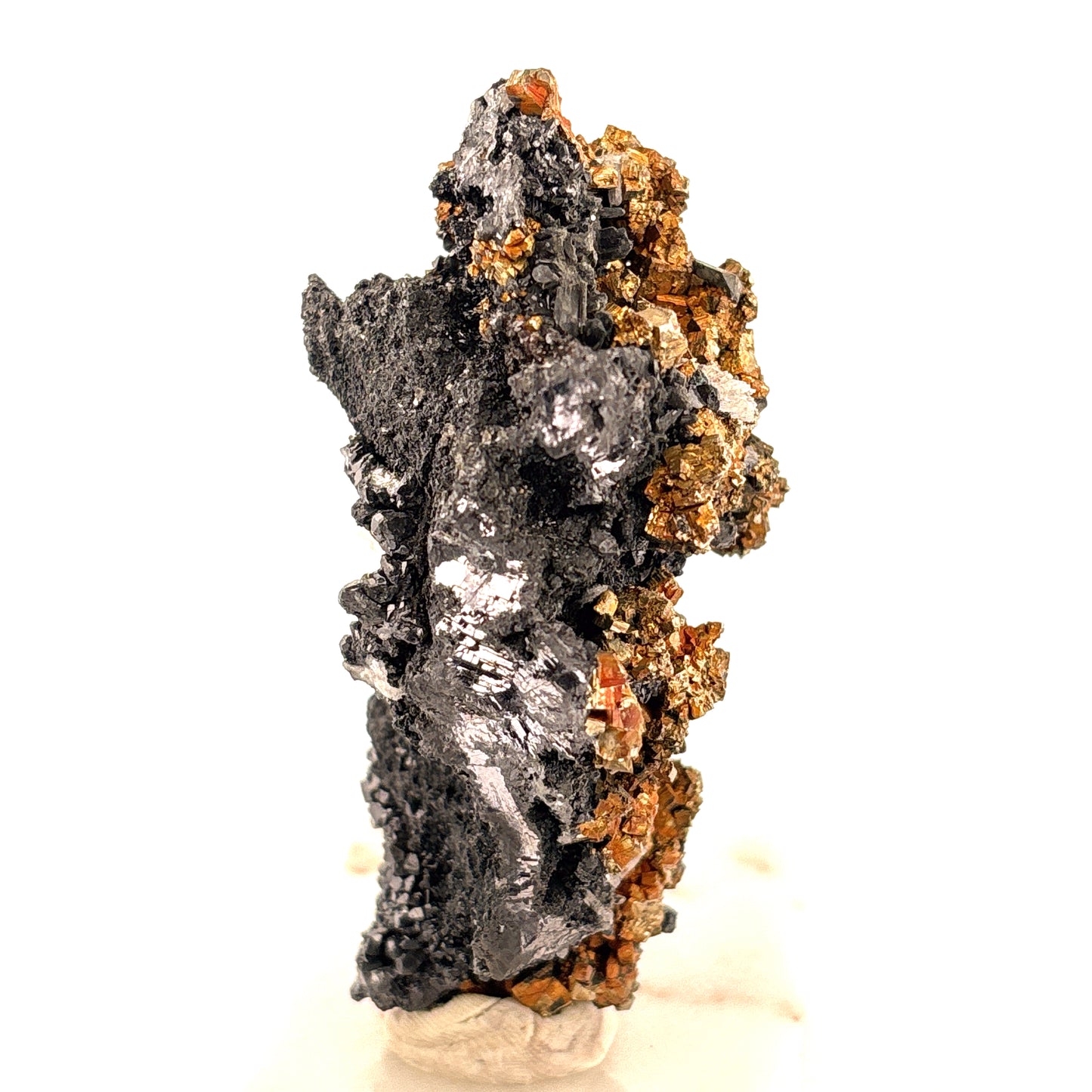 Cerussite, Hematite, Pyrite, & Galena Specimen - Ojuela Mine, Mapimi, Mun. De Mapimi, Durango, Mexico - 8.5x6.5x3.5mm