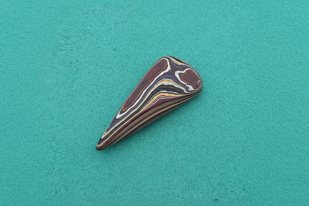 Corvettite Free From, 17.56ct, 46x18x6mm "Fordite" Bowling Green, KY, USA