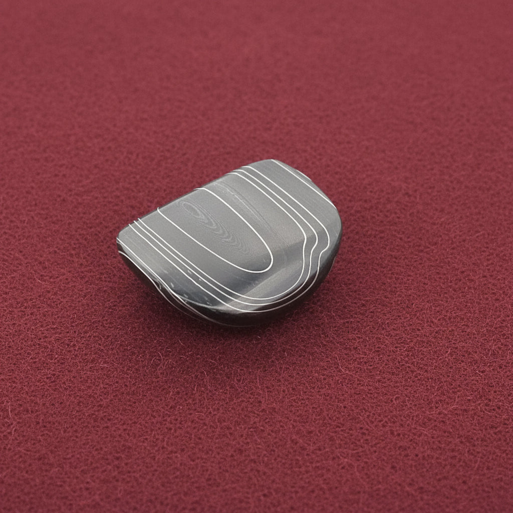 Black Sheen Dodge "Fordite" Caboceon, Sterling Heights Plant, Michigan, 30x25x9mm, 26.37ct