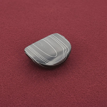 Black Sheen Dodge "Fordite" Caboceon, Sterling Heights Plant, Michigan, 30x25x9mm, 26.37ct