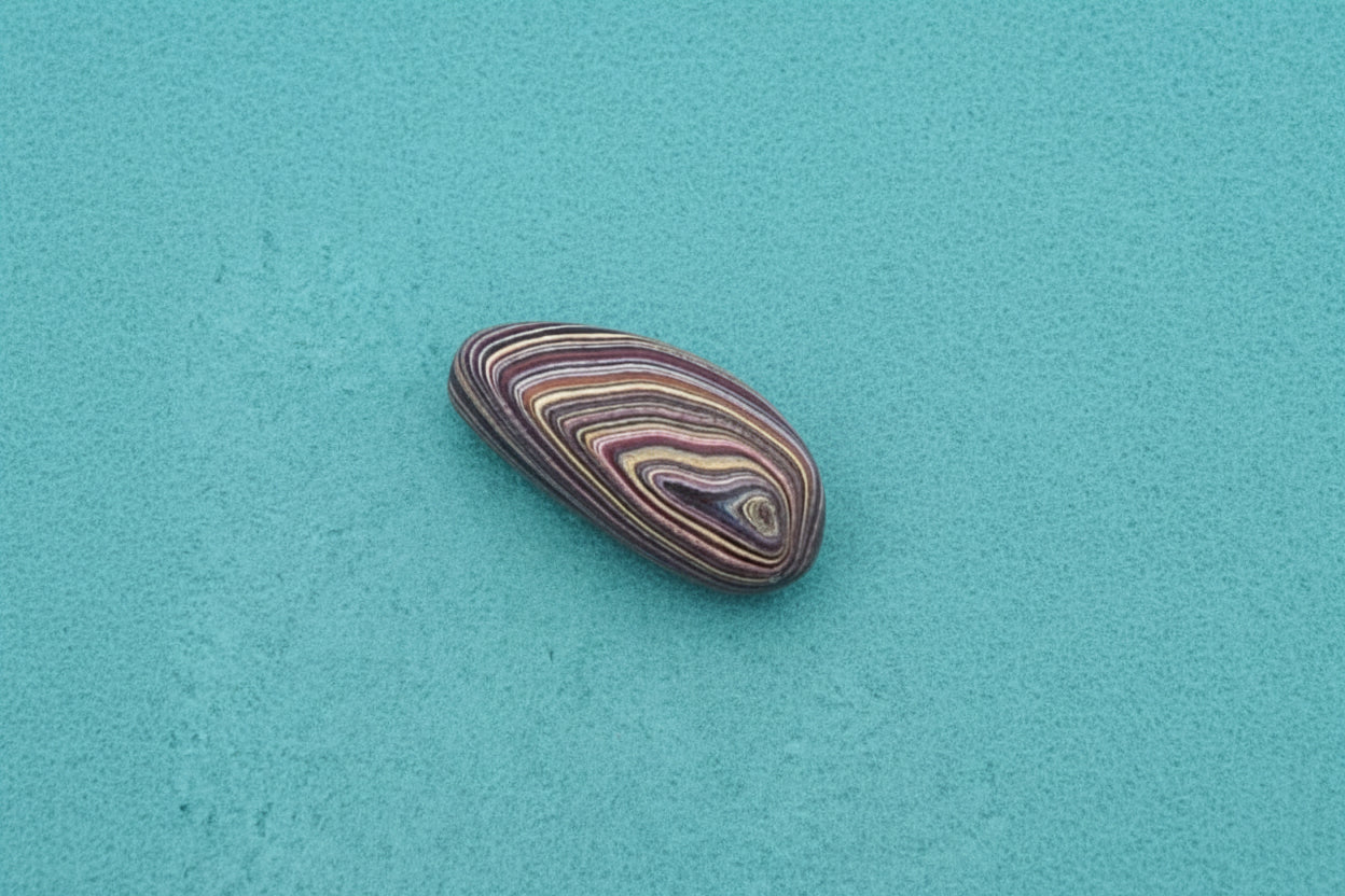 Corvettite Free From, 5.71ct, 24x11x5mm "Fordite" Bowling Green, KY, USA