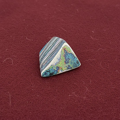 Funkrite Free From Cabocheon “Fordite” Galveston, TX, 25x21x27mm, 34.2ct - Highly Fluorescent