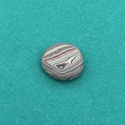 KC F-150 Plant Fordite 1960-1970 Free Form Cabocheon, 27x22x5mm, 13.68ct