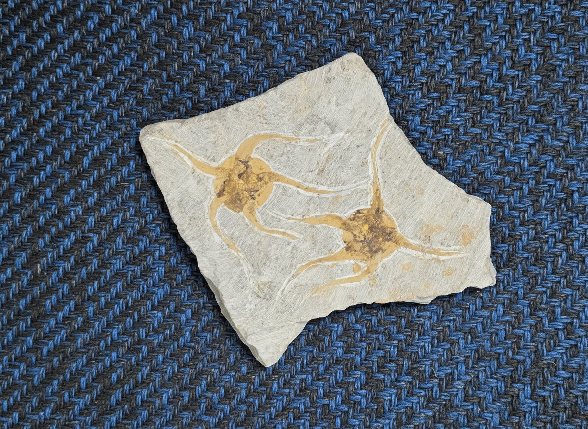 Double Starfish Fossil, Morocco, 19.5x16cm, 429gr