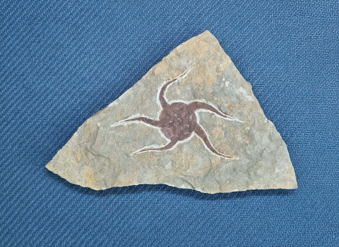 Starfish Fossil, Morocco, 22.5x14.5cm, 662gr