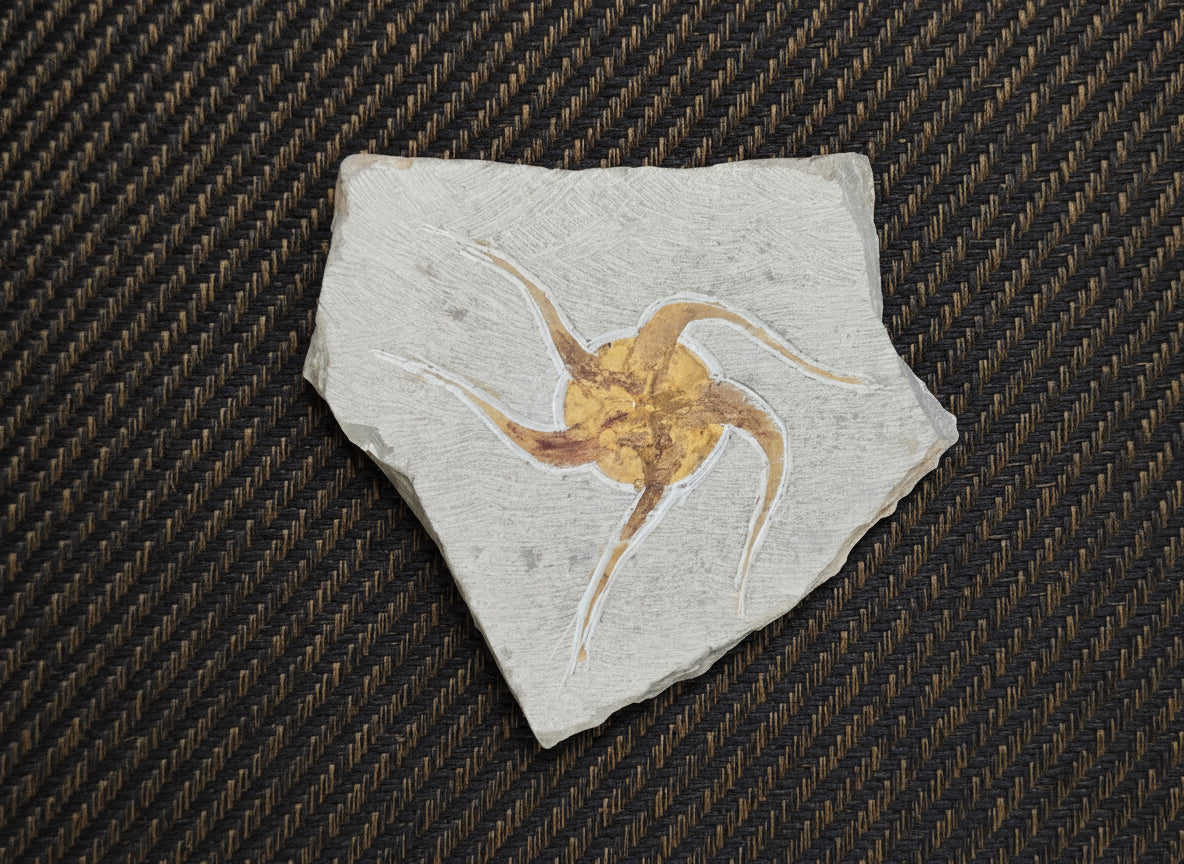 Starfish Fossil, Morocco, 16.5x14.5cm, 797gr